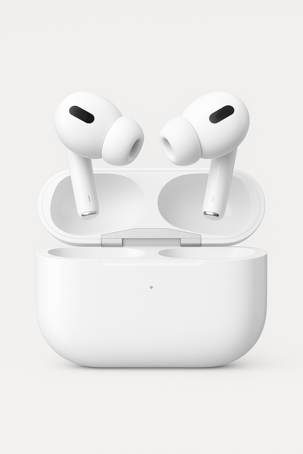 Premium AirPods Pro 2 Replica – Glossy White Wireless Earbuds with Charging Case