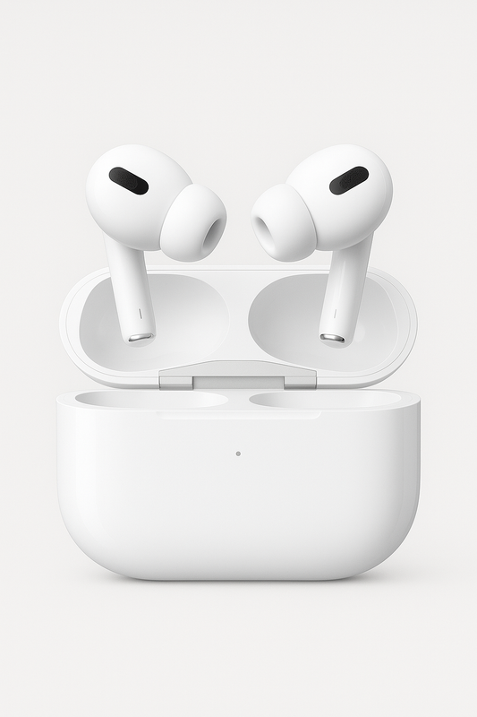 Premium AirPods Pro 2 Replica – Glossy White Wireless Earbuds with Charging Case